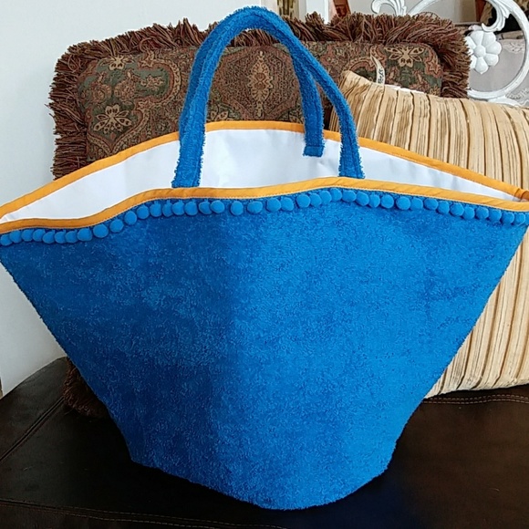 Beautiful beach bag Terry cloth Italy - Picture 2 of 8